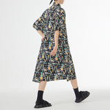 Women Green Pattern Printed Midi Dress