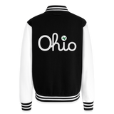 Script Ohio Heavyweight Letterman Jacket - black/white