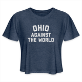 Ohio Against the World Women's Cropped T-Shirt - heather navy