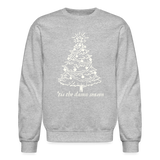 'Tis the damn season tree Crewneck Sweatshirt - heather gray