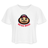 Brutus We're Nuts! Women's Cropped T-Shirt - white