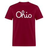 Script Ohio Unisex Classic T-Shirt - burgundy