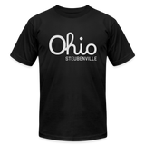 Steubenville Ohio Unisex Jersey T-Shirt by Bella + Canvas - black