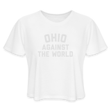 Ohio Against the World Women's Cropped T-Shirt - white