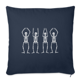 OHIO Skeletons Throw Pillow Cover 18” x 18” - navy