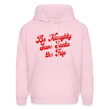 Be Naughty Save Santa the Trip Men's Hoodie - pale pink