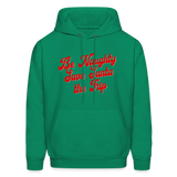 Be Naughty Save Santa the Trip Men's Hoodie - kelly green