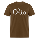 Script Ohio Unisex Classic T-Shirt - brown