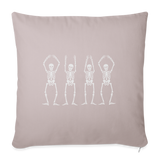 OHIO Skeletons Throw Pillow Cover 18” x 18” - light taupe