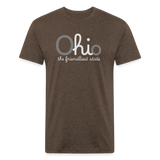 O hi o the friendliest state Fitted Cotton/Poly T-Shirt by Next Level - heather espresso