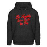 Be Naughty Save Santa the Trip Men's Hoodie - charcoal grey