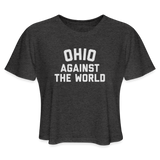 Ohio Against the World Women's Cropped T-Shirt - deep heather