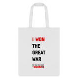 I Won the Great War TORONTO Tote Bag - white