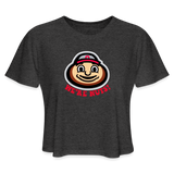 Brutus We're Nuts! Women's Cropped T-Shirt - deep heather