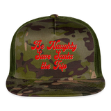 Be Naughty Save Santa the Trip Trucker Hat - MultiCam\green