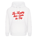 Be Naughty Save Santa the Trip Men's Hoodie - white