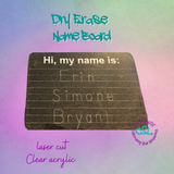 Dry Erase Trace Boards Custom Name, ABC and Numbers