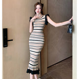 Women Summer Striped Knitwear Dress