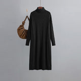 Highneck Sweater Dresses Women Female Sweater Dress