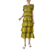 Spliced Pleated Dress For Women