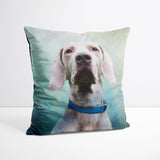 Traditional Blue Hue - Custom Pet Portrait Cushion