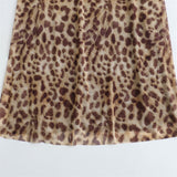 Animal print suspender dress for women