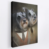 Pair of Gents - Custom Pet Portrait Canvas