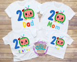 Cocomelon Inspired Birthday Custom Family Shirts