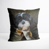 Dressed for Dinner - Custom Royal Pet Portrait Cushion