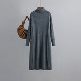 Highneck Sweater Dresses Women Female Sweater Dress