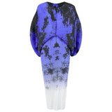 Spring Print Pleated Skirt/Holiday Party Temperament Loose Bat S Sleeve Dress Factory Spot Hot Sales