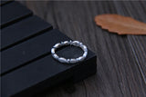 Real S 999 Silver Fine Jewelry for Women Handmade Engraved Fishes Finger Rings