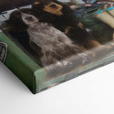 Off to Work - Custom Vintage Pet Portrait Canvas