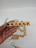 Scrabble Tile Pieces Keychain | Custom Name Keychain