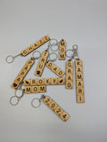 Scrabble Tile Pieces Keychain | Custom Name Keychain