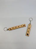 Scrabble Tile Pieces Keychain | Custom Name Keychain