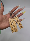 Scrabble Tile Pieces Keychain | Custom Name Keychain