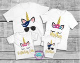 Glitter Unicorn Personalized Family Shirts