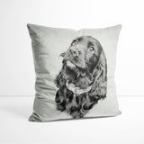 Black and White - Custom Pet Portrait Cushion