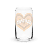 Browns Retro Heart Can-shaped glass