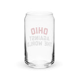 Ohio Against the World Can-shaped glass