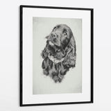 Black and White - Custom Pet Portrait Framed