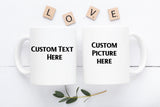 Custom Picture or Text Mug, Printed on Mug