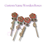 Custom Name Wooden Rose | Personalized Rose