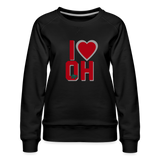 I Heart OH Women’s Premium Sweatshirt - black