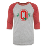 J-O-Y Ohio Football Baseball T-Shirt - heather gray/red