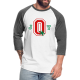 J-O-Y Ohio Football Baseball T-Shirt - white/charcoal