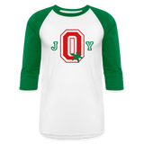 J-O-Y Ohio Football Baseball T-Shirt - white/kelly green