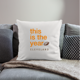 This is the Year Throw Pillow Cover 18” x 18” - natural white