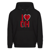 I Love OH Men's Hoodie - black